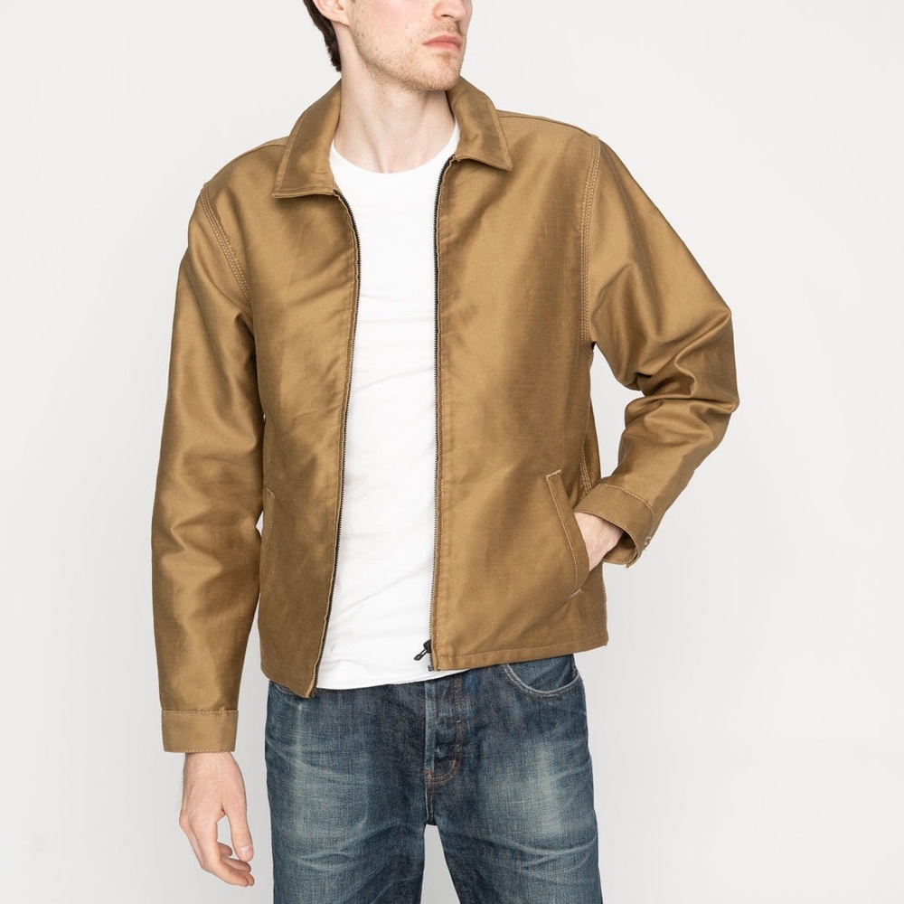 NWT Naked & Famous Jungle Cloth Zip Jacket Tan Men’s Large